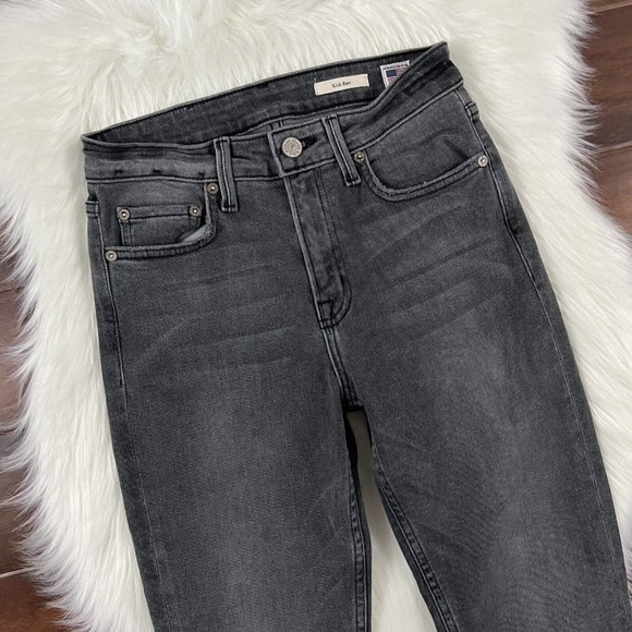 NoEnd Size 25 Gray Philly Farrah Kick Flare Denim Jeans - Picture 2 of 11